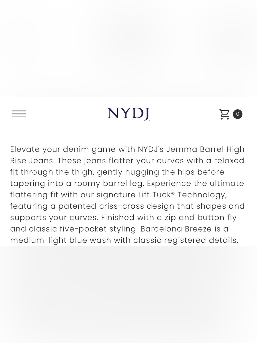 NYDJ Jemma Barrel Jean in Barcelona Breeze size 8 NWT - Picture 10 of 12